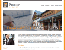 Tablet Screenshot of forsterprojects.com
